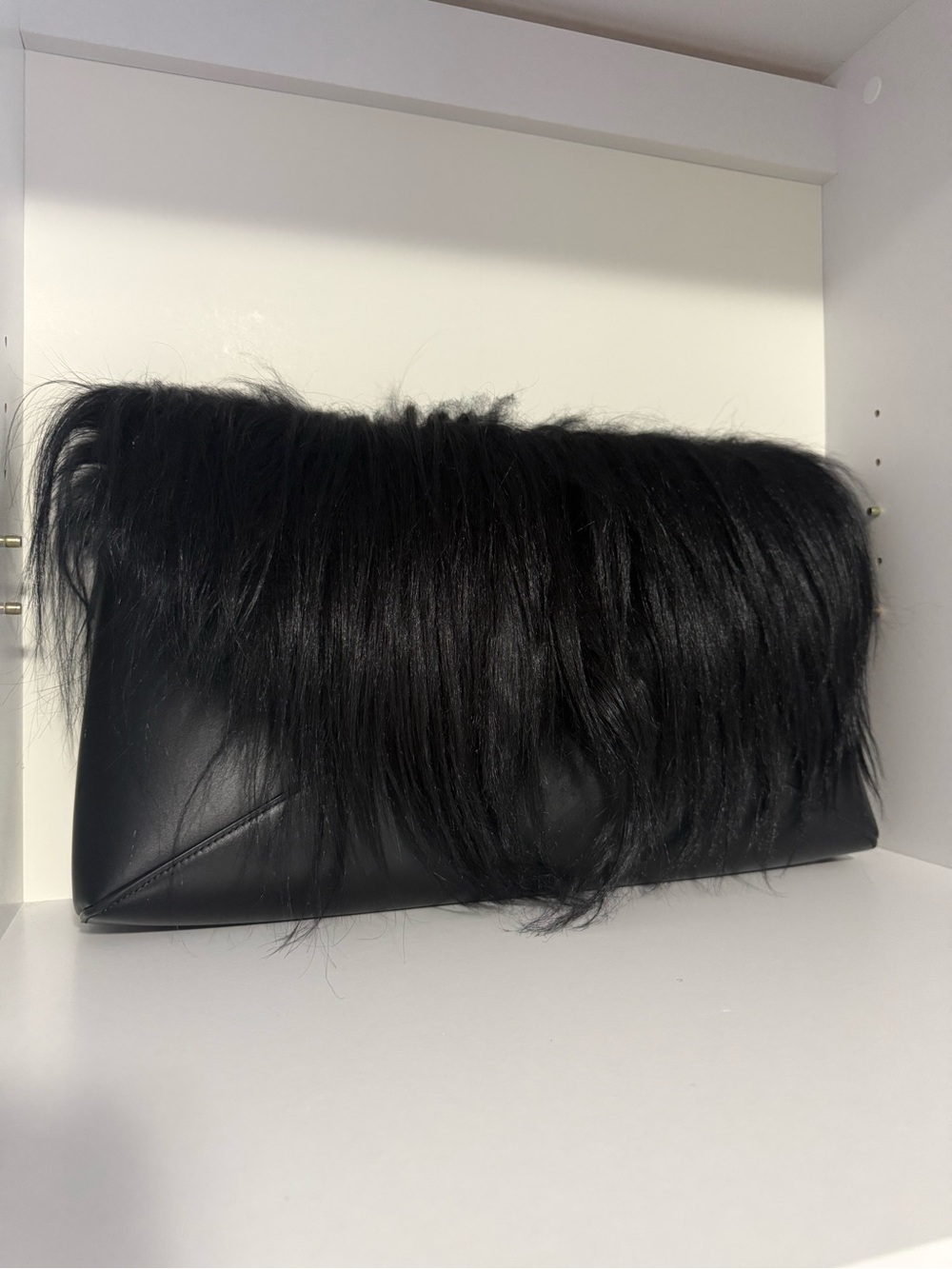NWT Michael Kors Couture Collection Jeanne Shearling Clutch handbag bag - Picture 3 of 15
